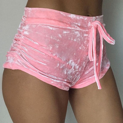 Velvet Elastic Shorts