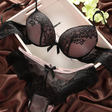 Womens Sexy Lace Satin Set