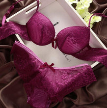 Womens Sexy Lace Satin Set