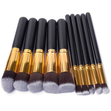 Silver/Golden Makeup Brushes Set