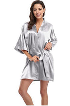 Sexy Satin Night Lace Robe