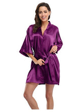 Sexy Satin Night Lace Robe