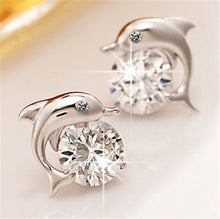 Cute Romantic Dolphin Stud Earrings For Ladies
