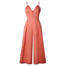 Sexy V Neck Backless Strap Jumpsuit