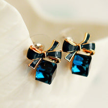 Blue Pearl Stud Earrings For Ladies