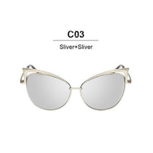 Cat Eye Sunglasses Women Mirror Effect