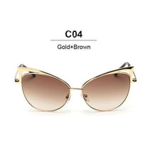 Cat Eye Sunglasses Women Mirror Effect