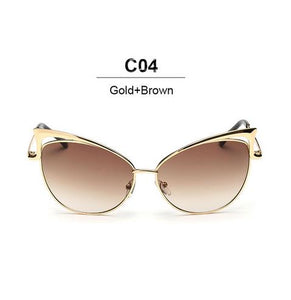 Cat Eye Sunglasses Women Mirror Effect