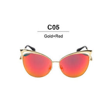 Cat Eye Sunglasses Women Mirror Effect