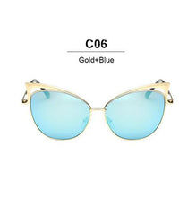 Cat Eye Sunglasses Women Mirror Effect