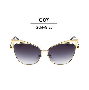Cat Eye Sunglasses Women Mirror Effect