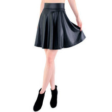 Elegant High Waisted Leather Skirt