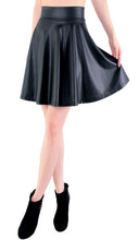Elegant High Waisted Leather Skirt