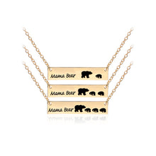 Papa Bear Mama Bear Pendant Necklace For Mam And Dad