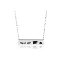 Papa Bear Mama Bear Pendant Necklace For Mam And Dad
