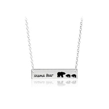 Papa Bear Mama Bear Pendant Necklace For Mam And Dad