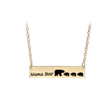 Papa Bear Mama Bear Pendant Necklace For Mam And Dad
