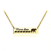 Papa Bear Mama Bear Pendant Necklace For Mam And Dad