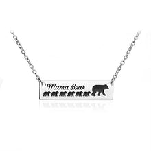 Papa Bear Mama Bear Pendant Necklace For Mam And Dad