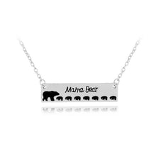 Papa Bear Mama Bear Pendant Necklace For Mam And Dad