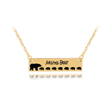 Papa Bear Mama Bear Pendant Necklace For Mam And Dad