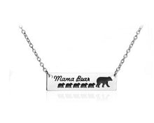 Papa Bear Mama Bear Pendant Necklace For Mam And Dad