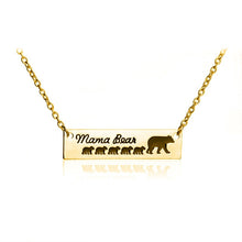 Papa Bear Mama Bear Pendant Necklace For Mam And Dad