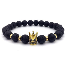 Kings Crown Lava Bracelet For Man