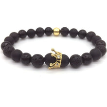 Kings Crown Lava Bracelet For Man