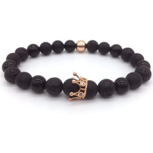 Kings Crown Lava Bracelet For Man