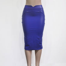 Sexy Long Leather Pencil Skirt