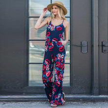 Flowery Sleeveless Sashes Jumpsuit