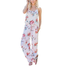 Flowery Sleeveless Sashes Jumpsuit
