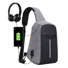 Anti Theft Phone charger and headphone holder Bagpack