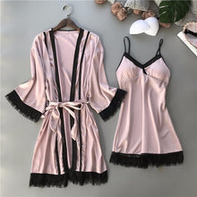 Black Lace Women Robe Sets