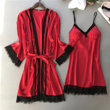 Black Lace Women Robe Sets