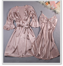 Silk L embroidery Lady Sleepwear