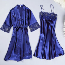 Silk L embroidery Lady Sleepwear