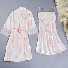 Silk L embroidery Lady Sleepwear