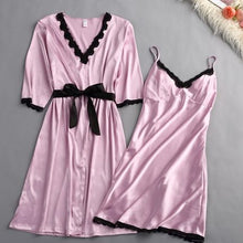 Silk L embroidery Lady Sleepwear