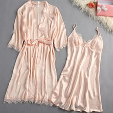 Silk L embroidery Lady Sleepwear