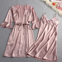 Silk L embroidery Lady Sleepwear