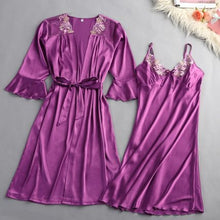 Silk L embroidery Lady Sleepwear
