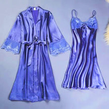 Silk L embroidery Lady Sleepwear