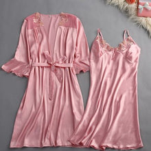 Silk L embroidery Lady Sleepwear