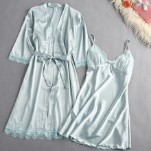 Silk L embroidery Lady Sleepwear