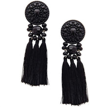 Ethnic Black Tassels Earring For Ladies