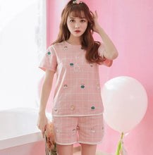 Cute Woman's Cotton Pajama Set