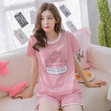 Cute Woman's Cotton Pajama Set