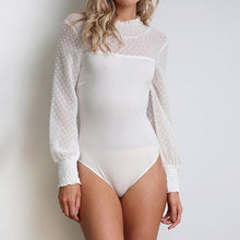 Cute Long Sleeve Lace Bodycon Playsuit